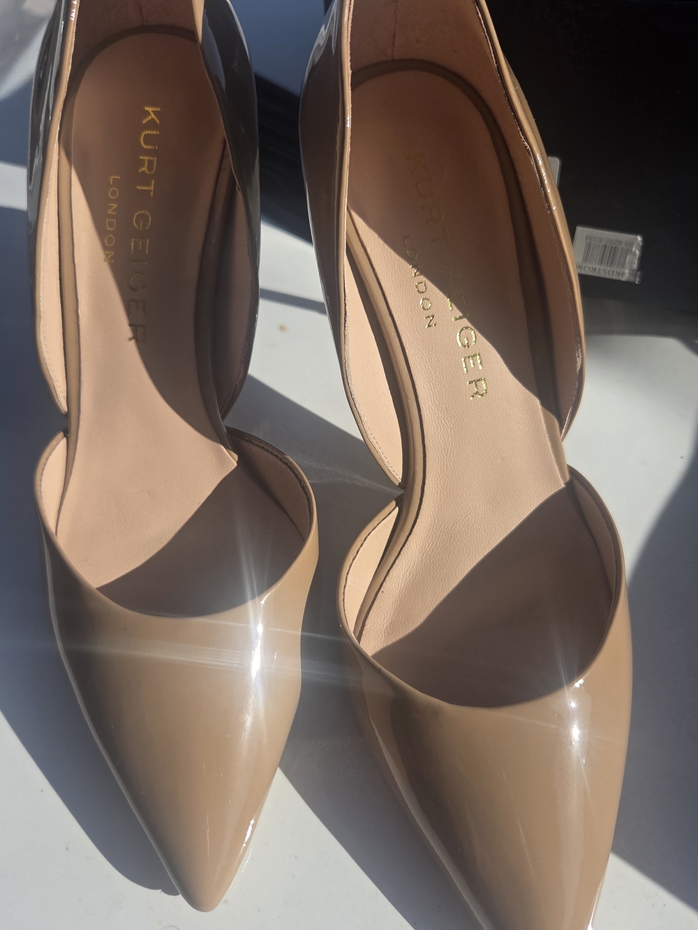 Kurt Geiger Nude Patent Pointed-Toe Pumps